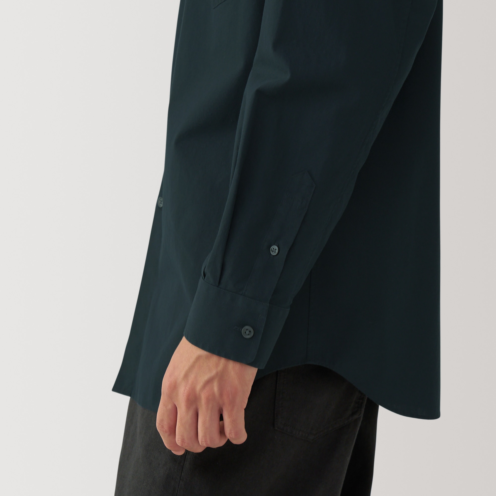 紳士　ポプリンレギュラーカラーシャツ