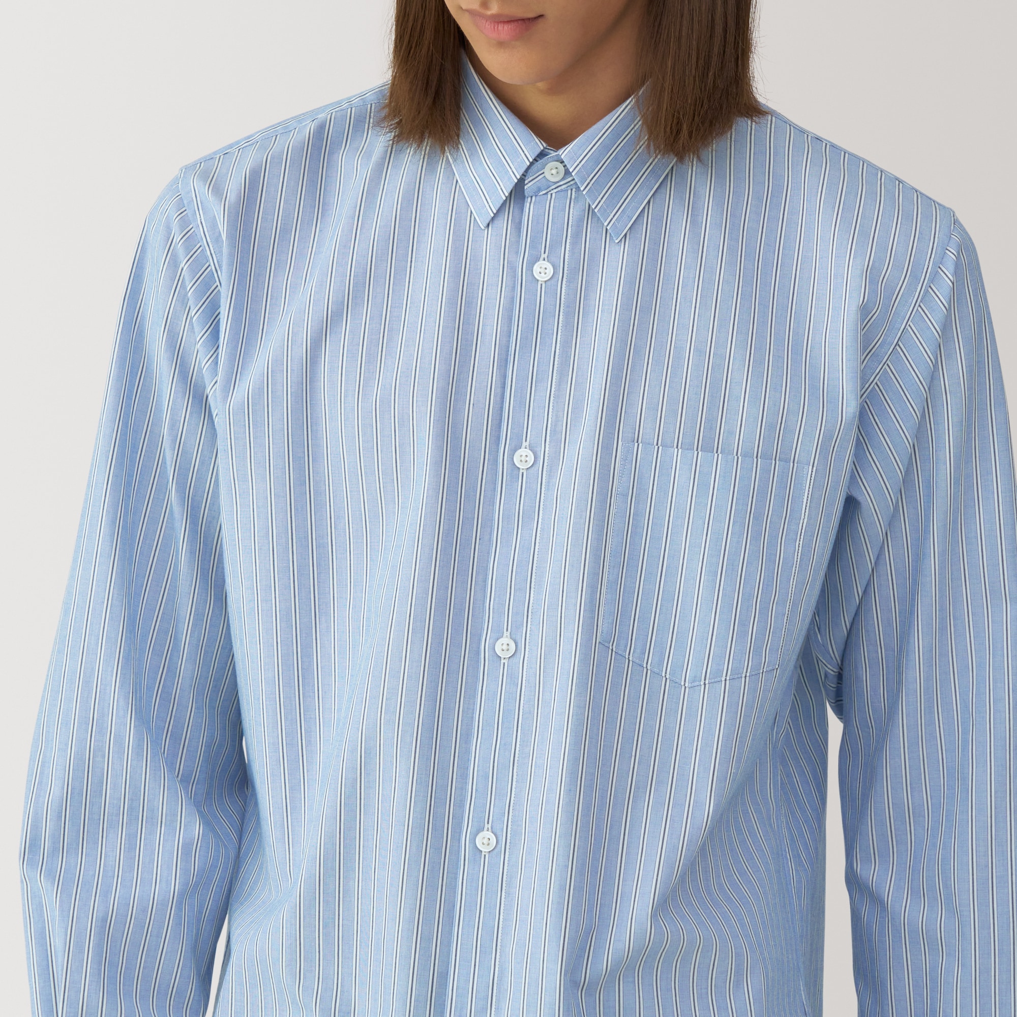 紳士　ポプリンレギュラーカラーシャツ