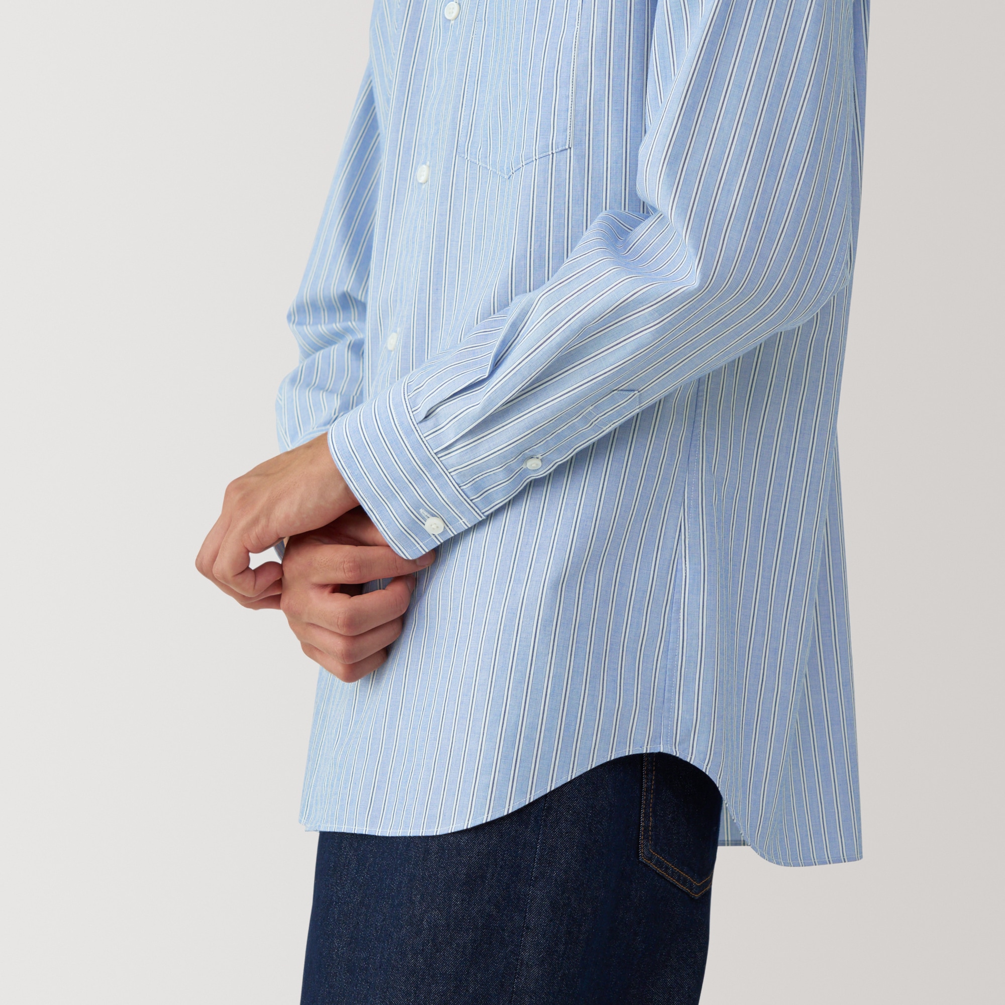 紳士　ポプリンレギュラーカラーシャツ