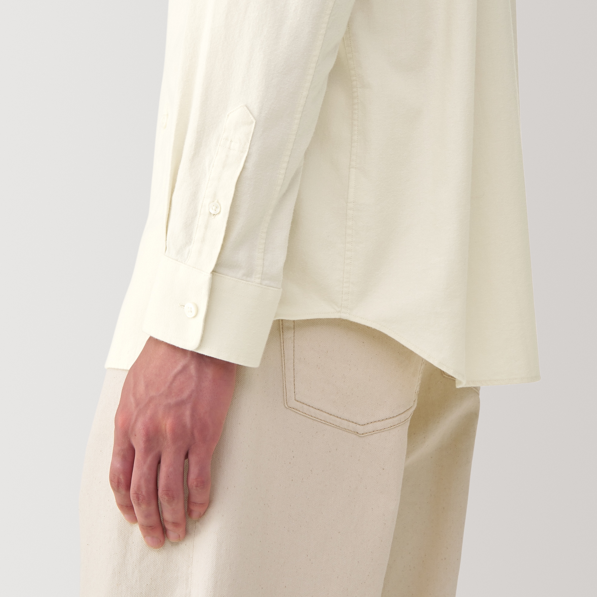 紳士　起毛ツイルレギュラーカラーシャツ