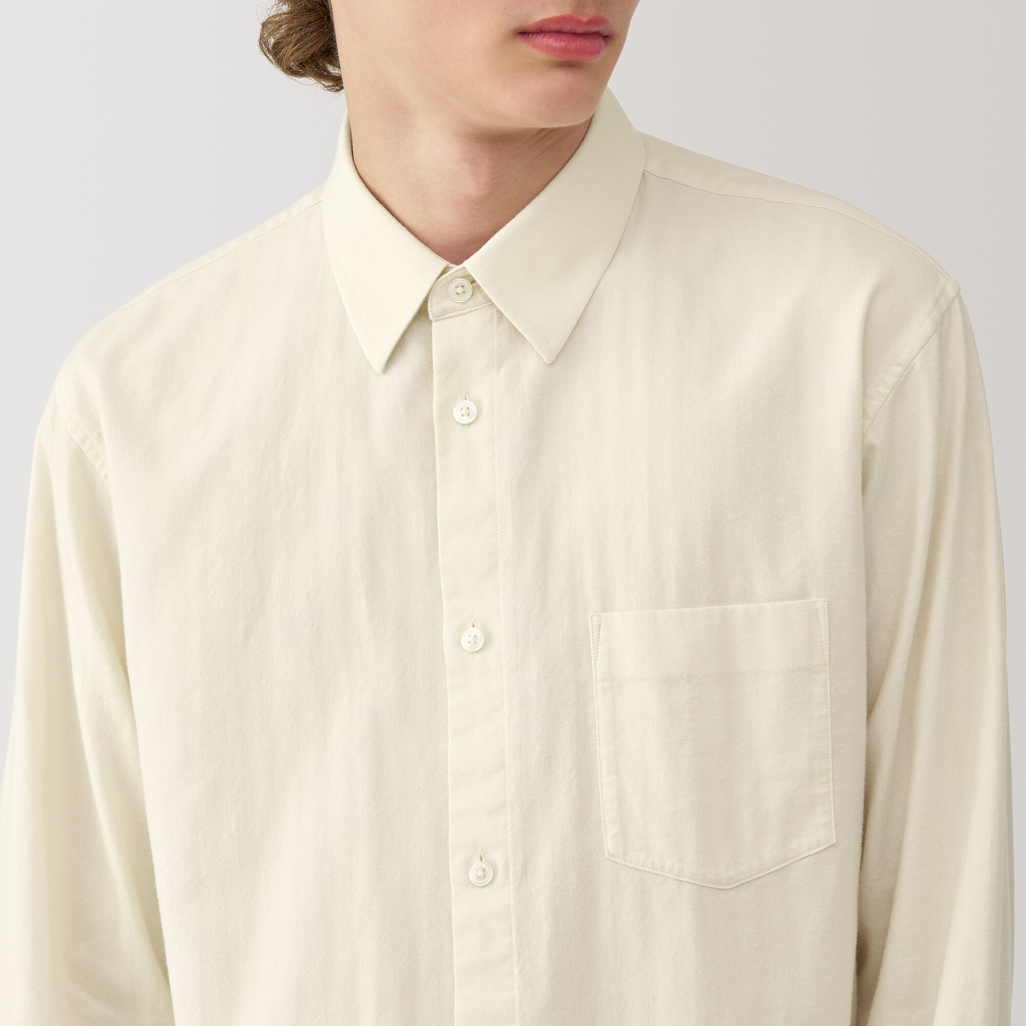 無印良品 シャツ 「MUJI Labo」紳士 ウール混レギュラーカラー