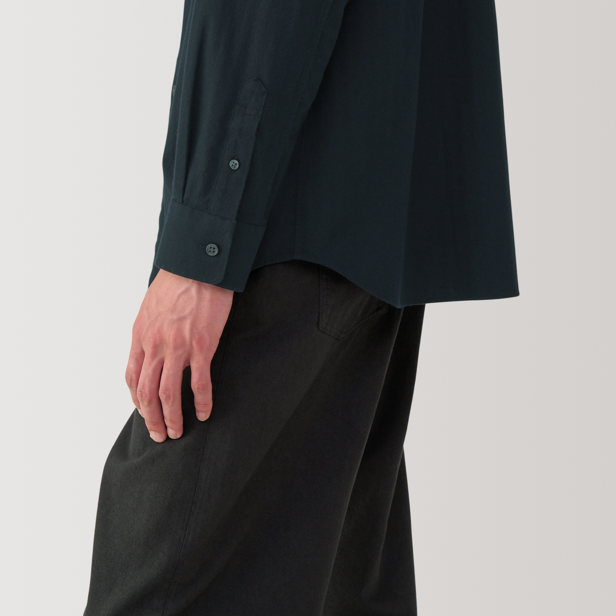 紳士　起毛ツイルレギュラーカラーシャツ