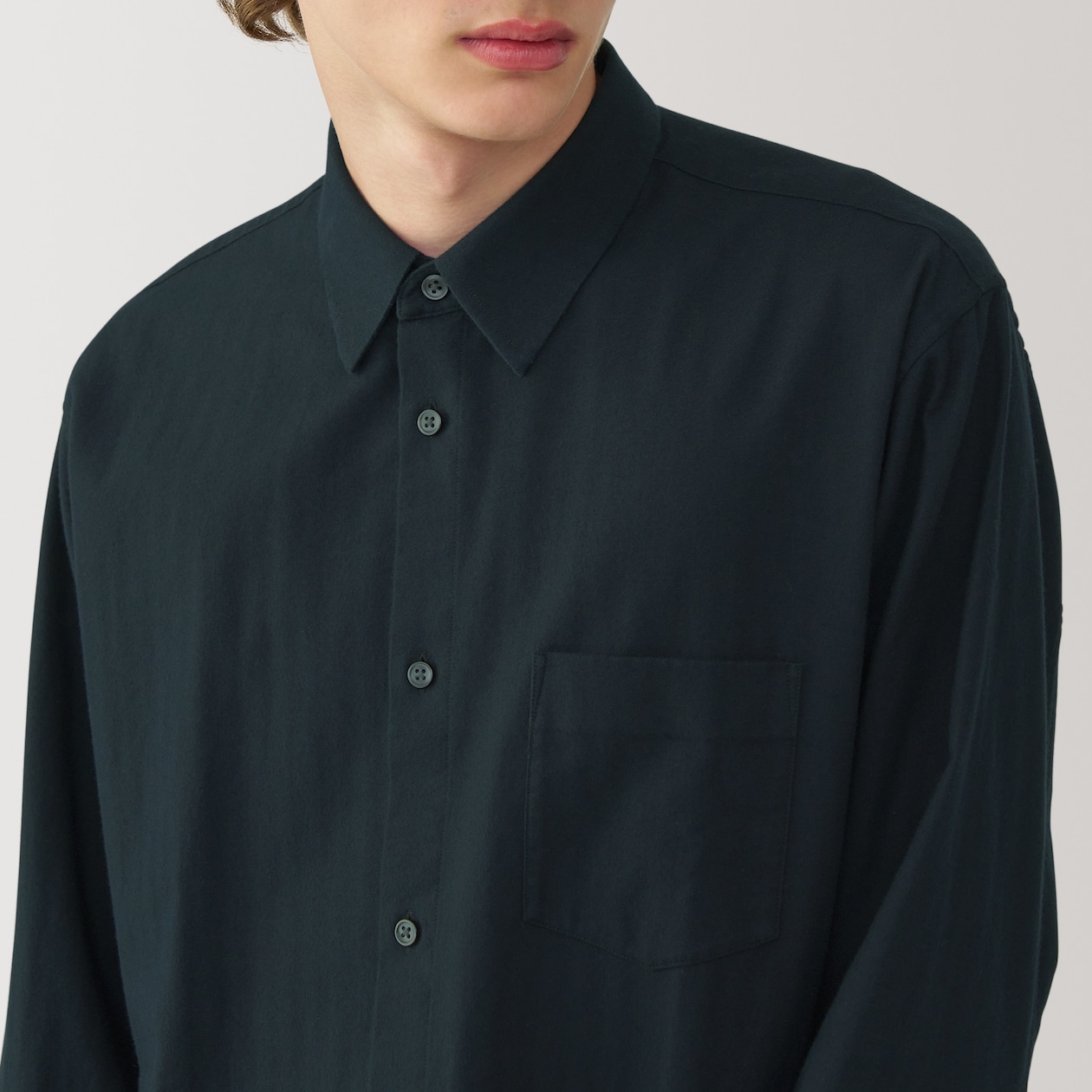 紳士　起毛ツイルレギュラーカラーシャツ