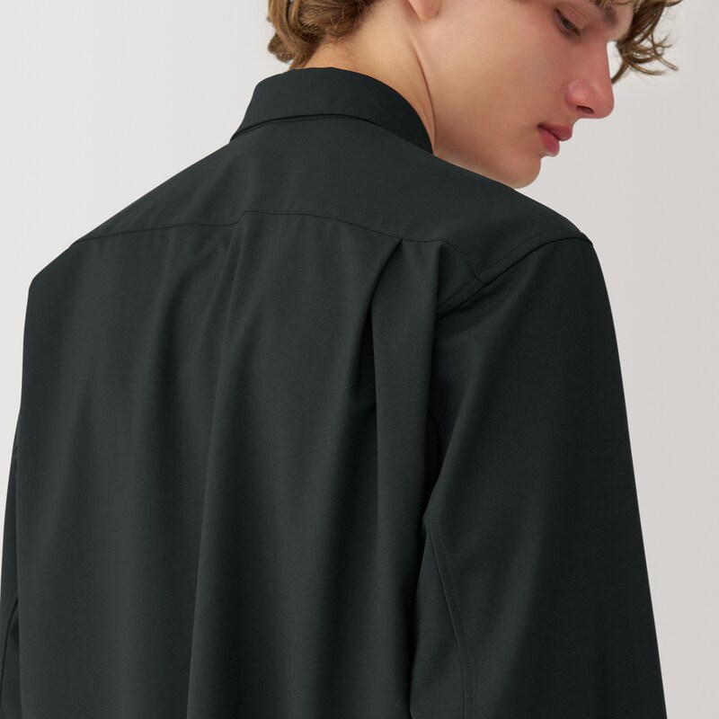 紳士 ウール混レギュラーカラーシャツ | 無印良品