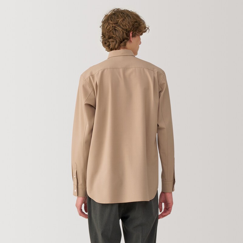 紳士 ウール混レギュラーカラーシャツ | 無印良品 