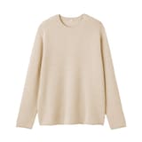 紳士　自然のまんまの色　カシミヤクルーネックセーター