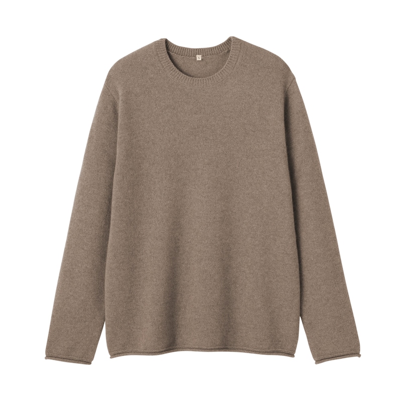 紳士 自然のまんまの色 カシミヤクルーネックセーター | 無印良品