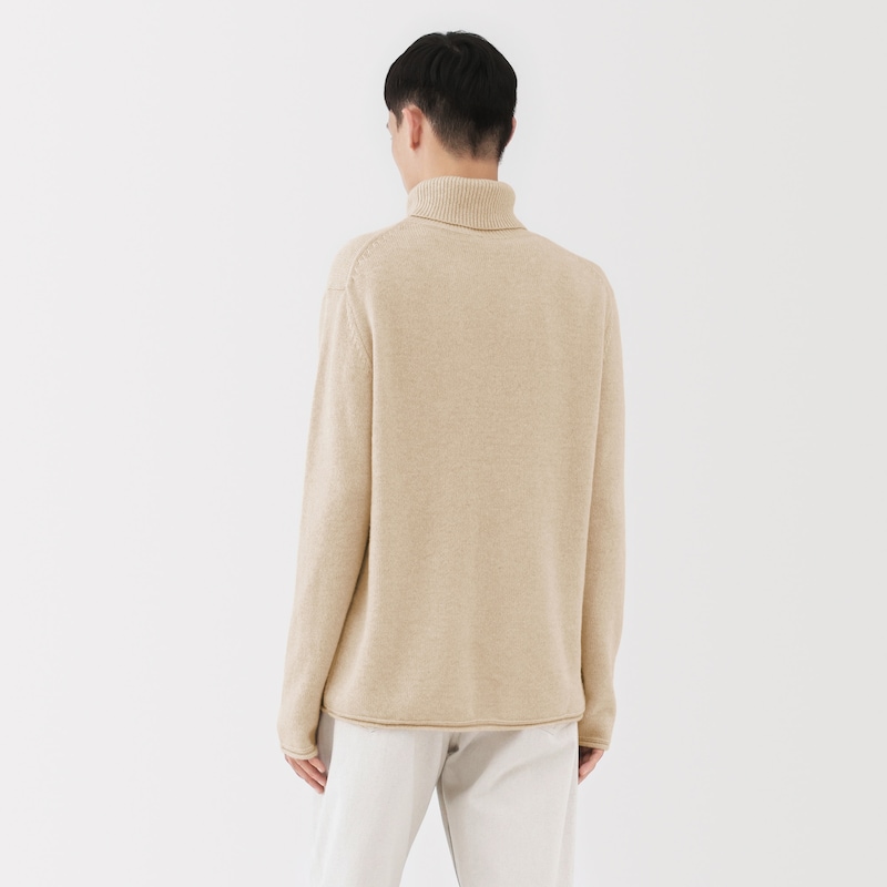 紳士 自然のまんまの色 カシミヤタートルネックセーター | 無印良品