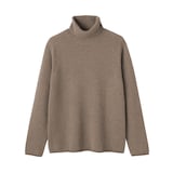 紳士　自然のまんまの色　カシミヤタートルネックセーター