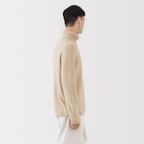 紳士　自然のまんまの色　カシミヤタートルネックセーター