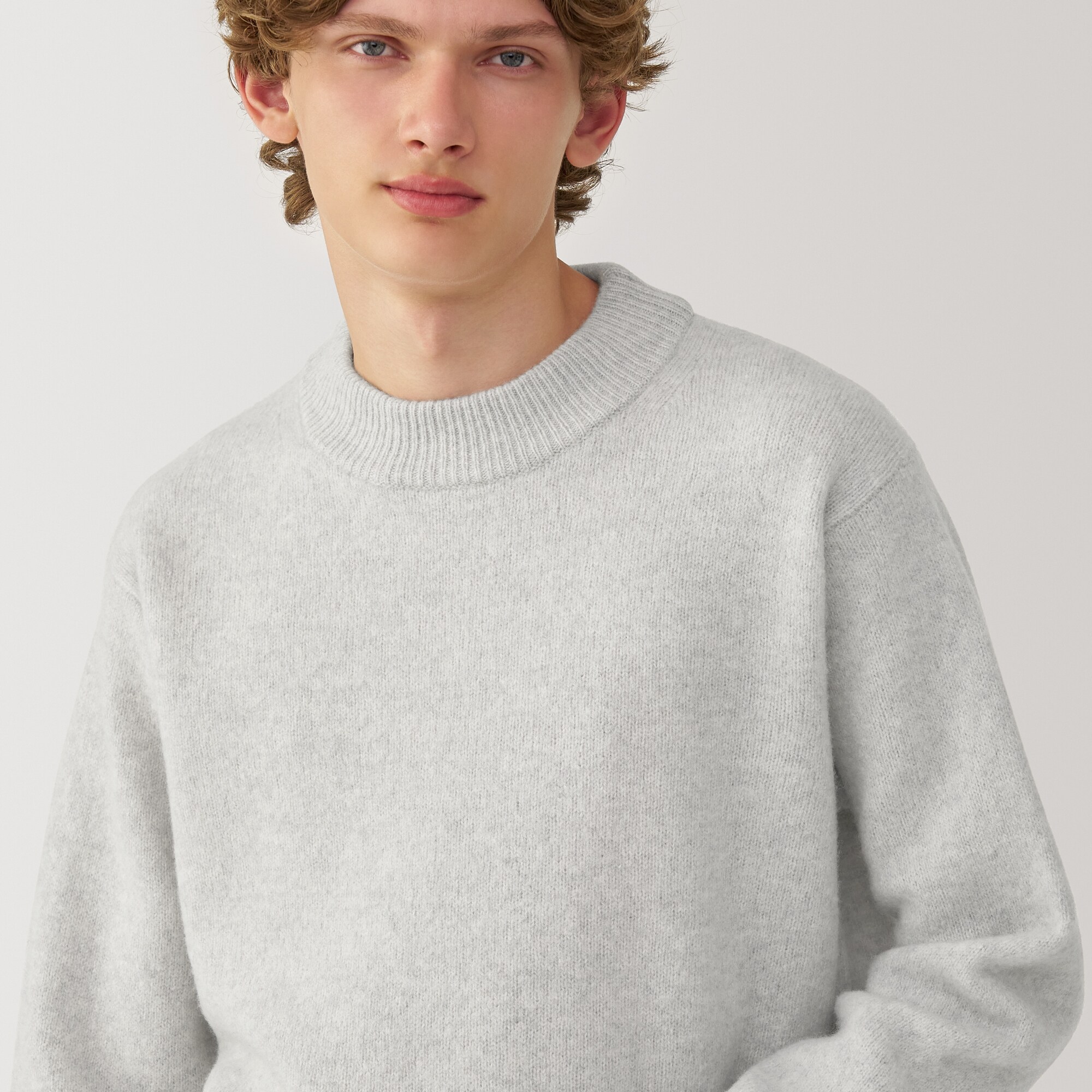 紳士 縮絨ウールモックネックセーター | 無印良品