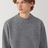 紳士　縮絨ウールモックネックセーター