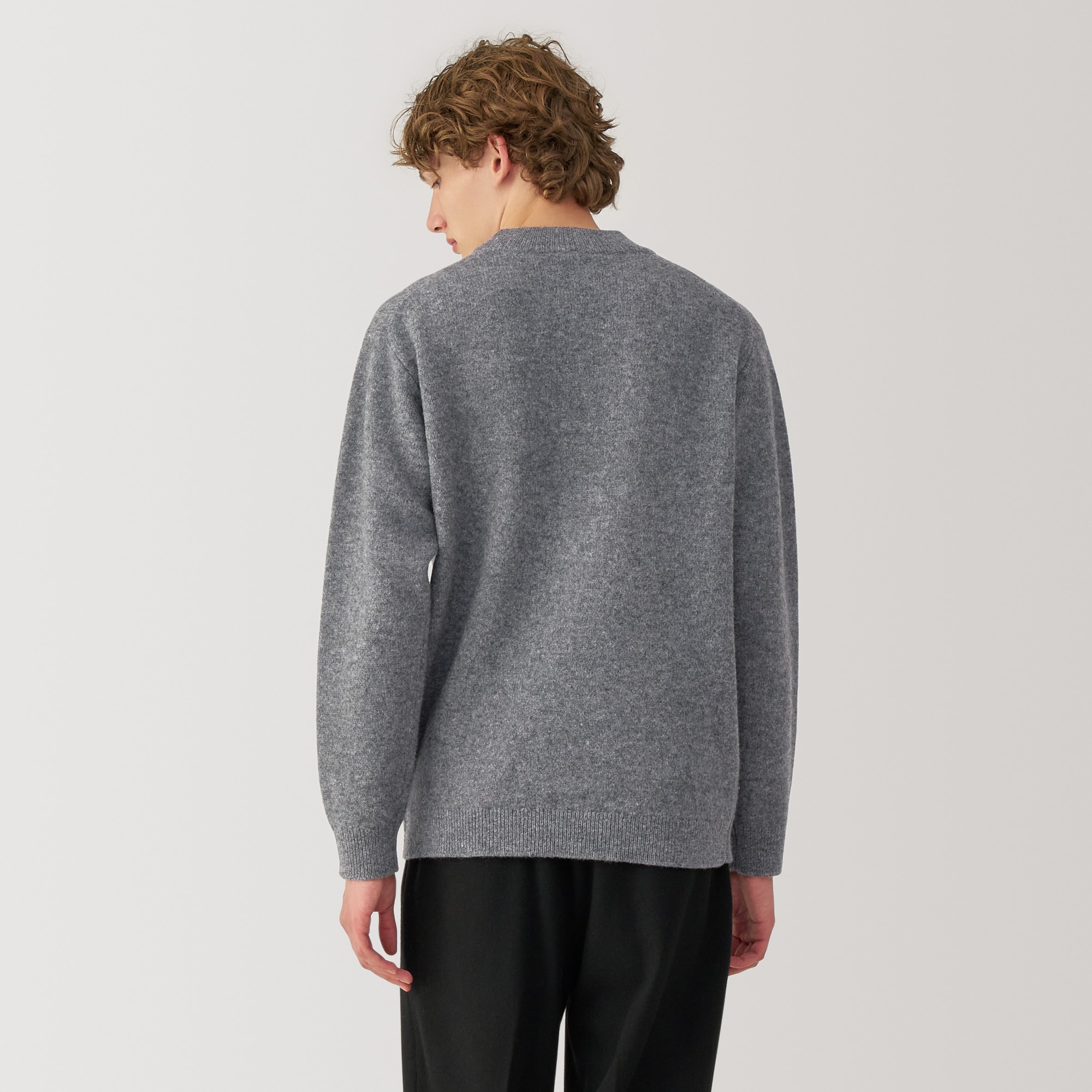 紳士 縮絨ウールモックネックセーター | 無印良品