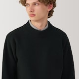 紳士　縮絨ウールモックネックセーター