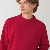 紳士　縮絨ウールモックネックセーター