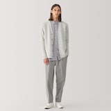 紳士　縮絨ウールＶネックカーディガン