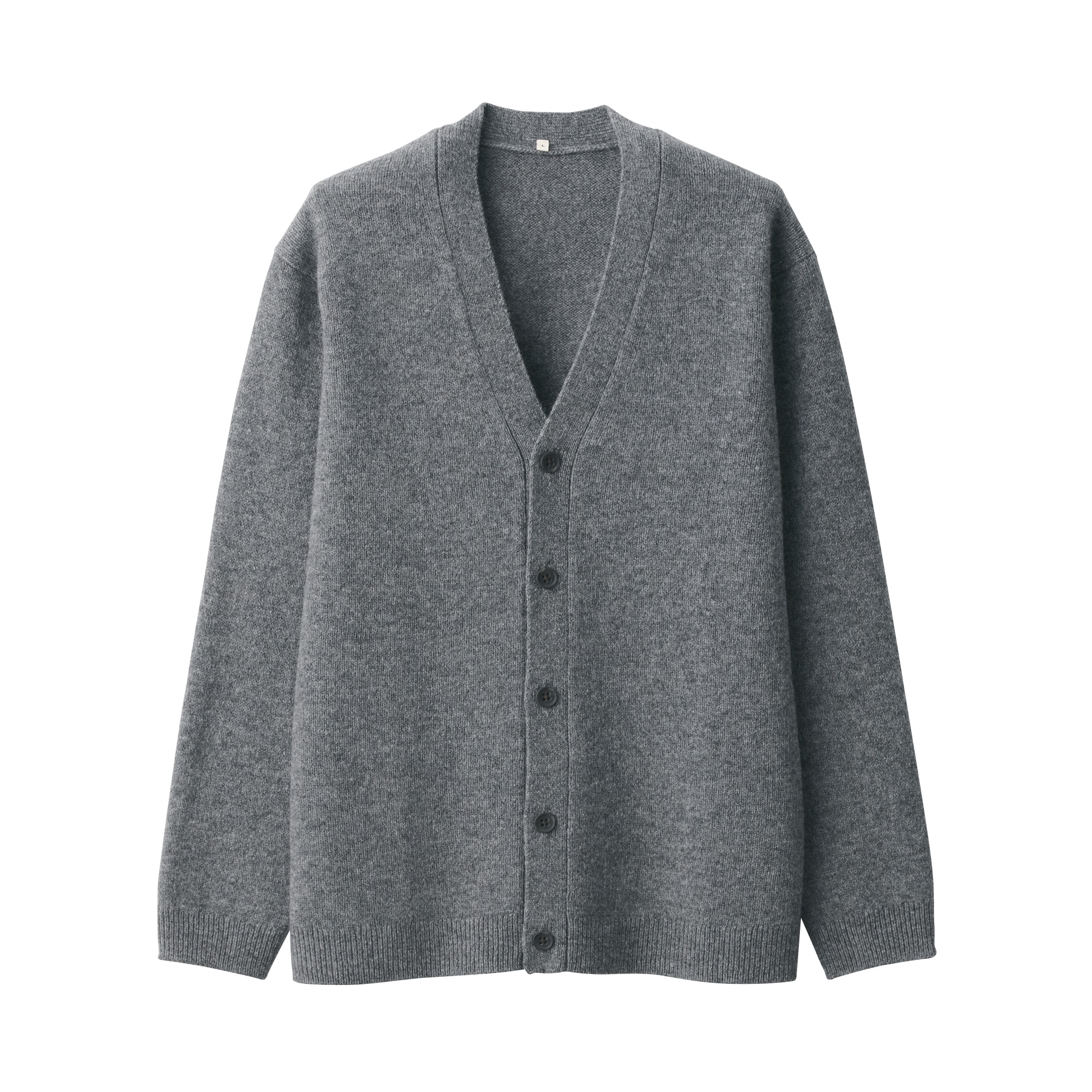 紳士　縮絨ウールＶネックカーディガン