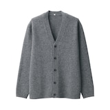 紳士　縮絨ウールＶネックカーディガン