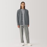 紳士　縮絨ウールＶネックカーディガン