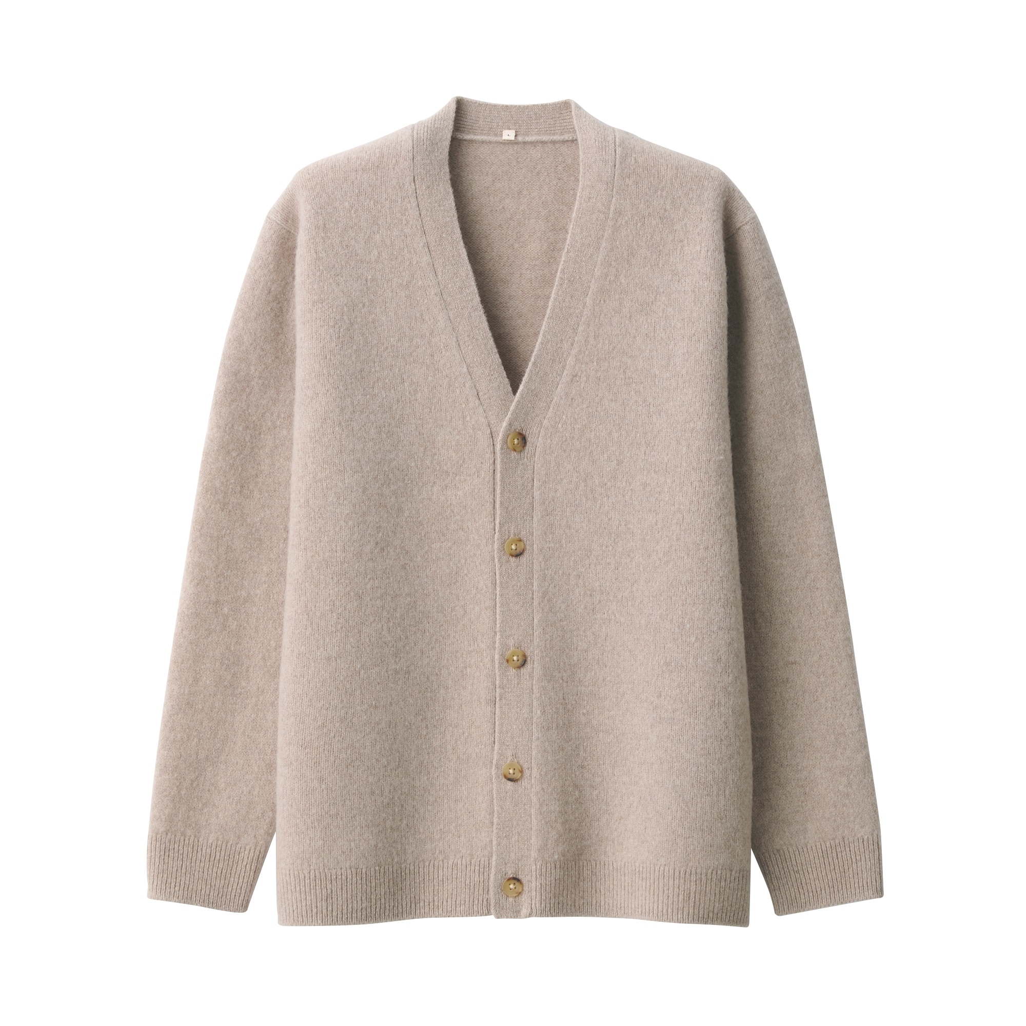 紳士　縮絨ウールＶネックカーディガン