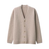 紳士　縮絨ウールＶネックカーディガン