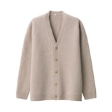 紳士　縮絨ウールＶネックカーディガン