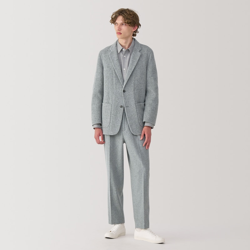 紳士 カシミヤ混タックパンツ | 無印良品