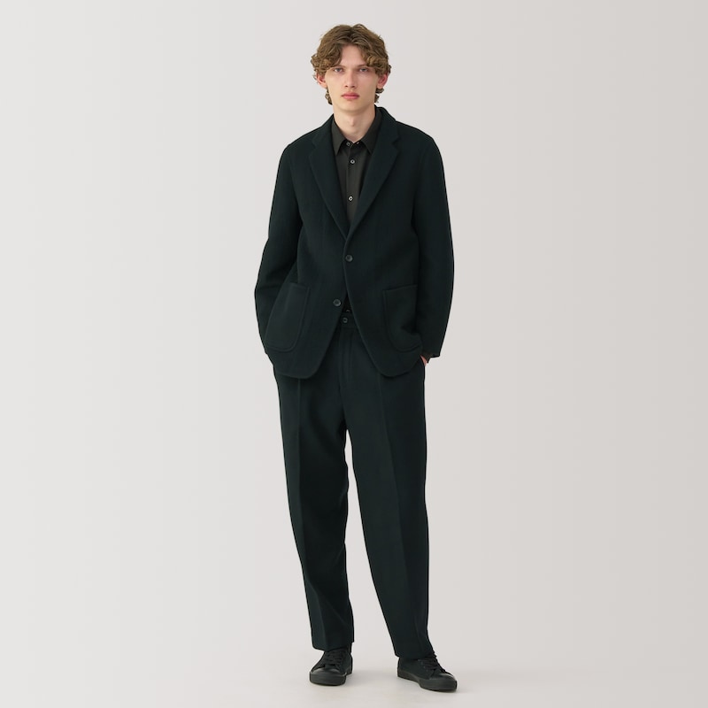 紳士 カシミヤ混タックパンツ | 無印良品