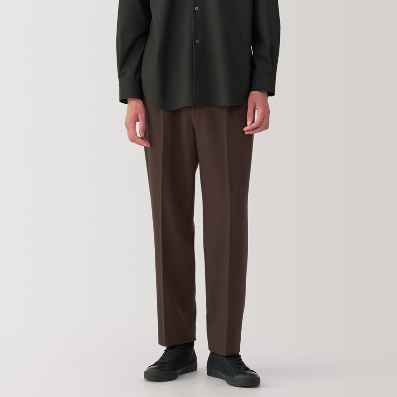 紳士 カシミヤ混タックパンツ | 無印良品