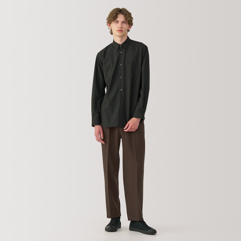 紳士 カシミヤ混タックパンツ | 無印良品