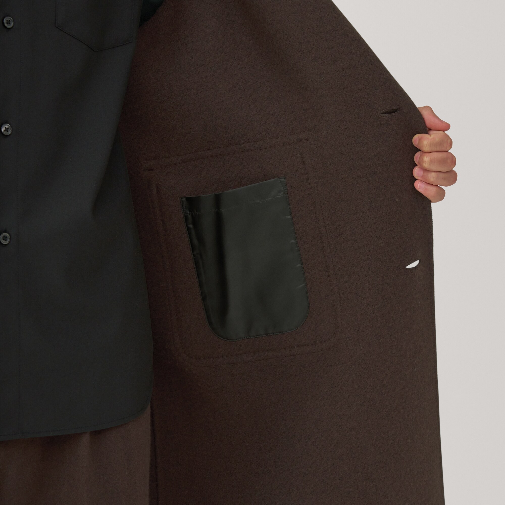 紳士　カシミヤ混ダッフルコート