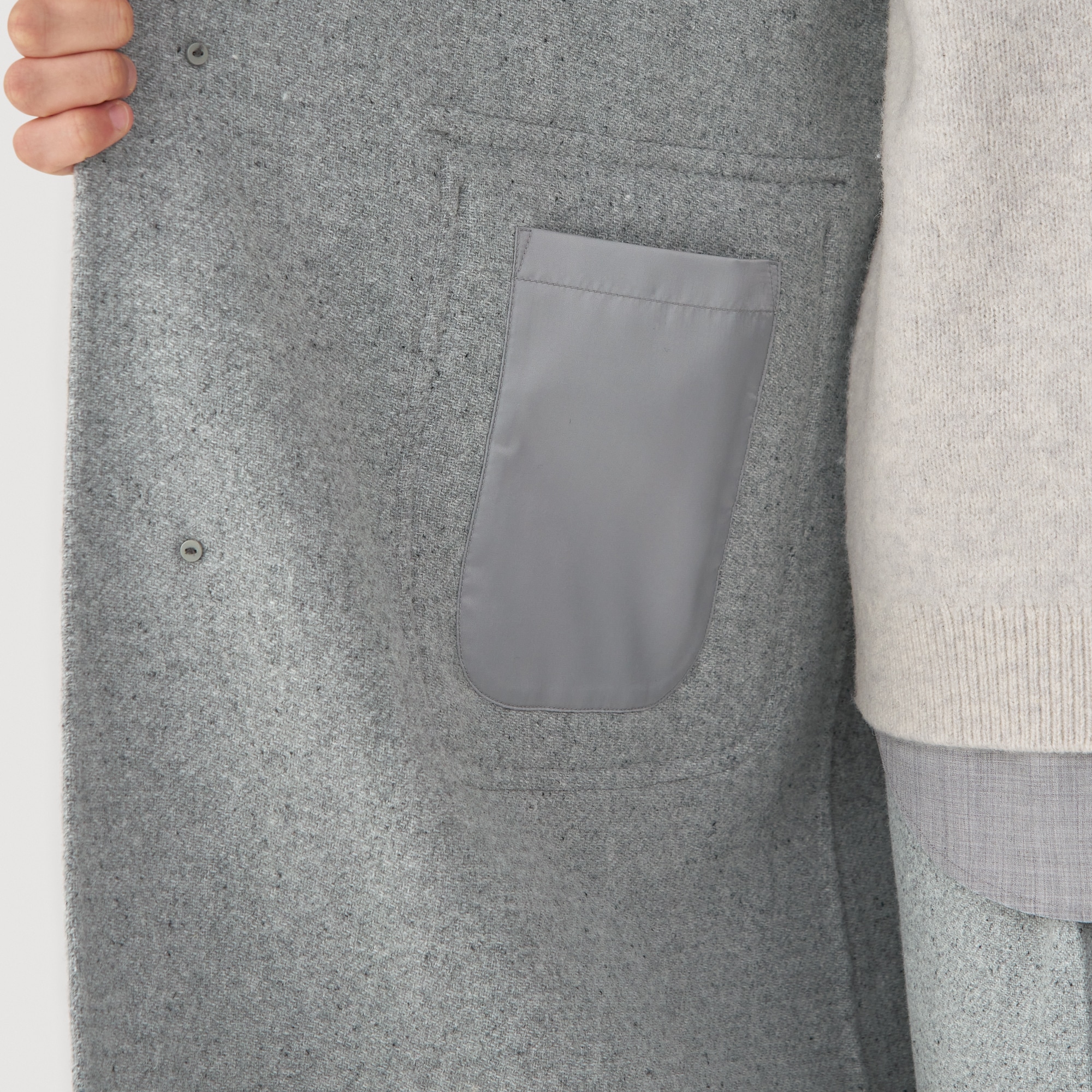 紳士　カシミヤ混ダッフルコート