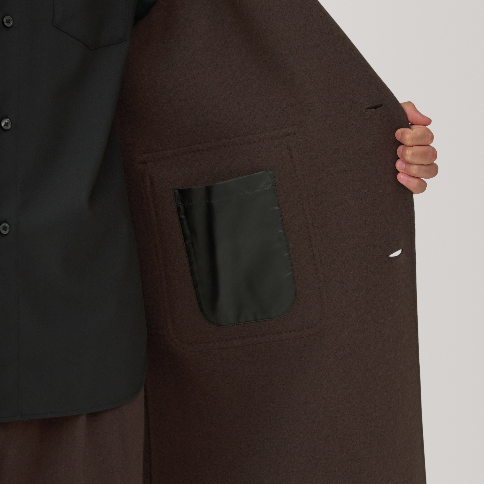 紳士　カシミヤ混ダッフルコート