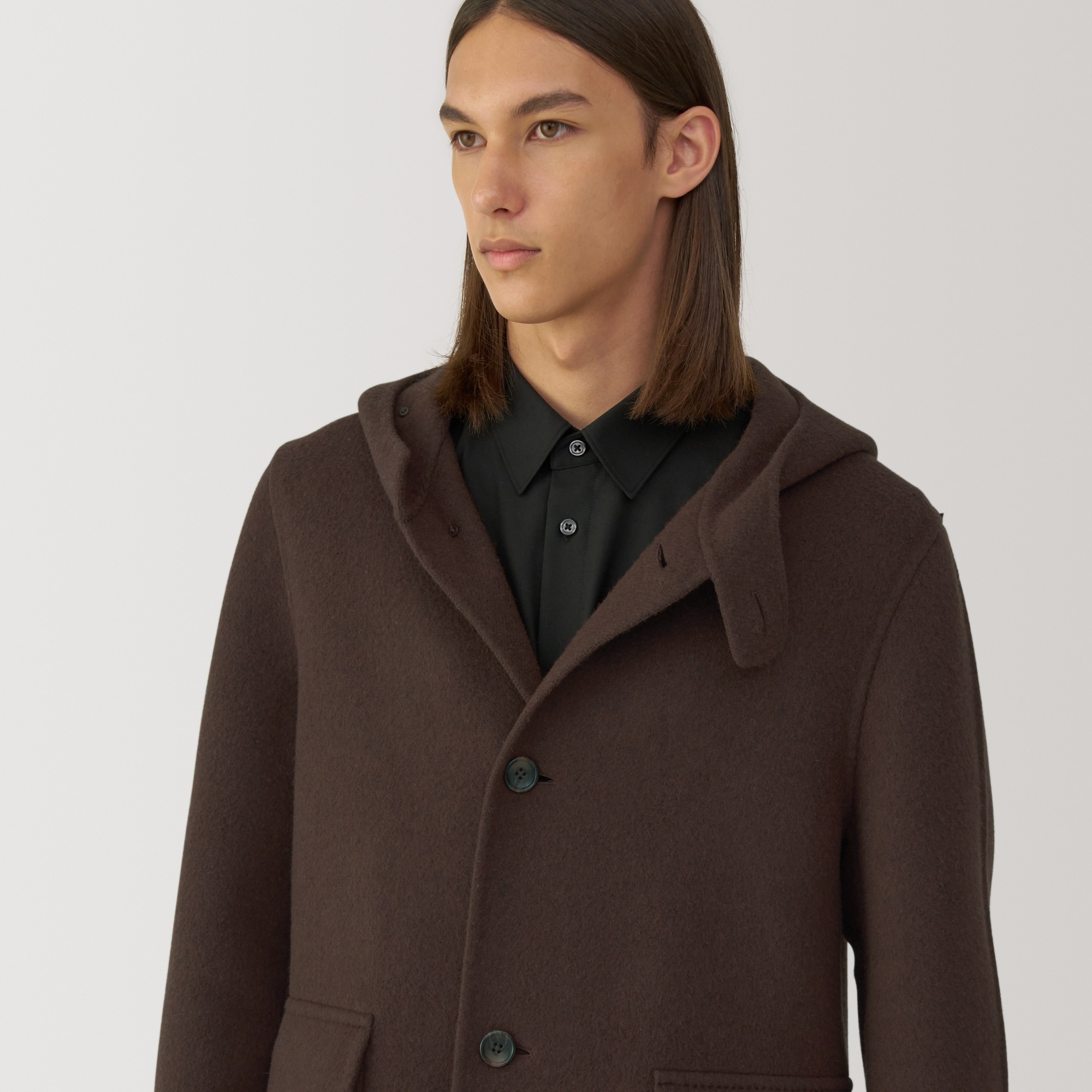 紳士　カシミヤ混ダッフルコート