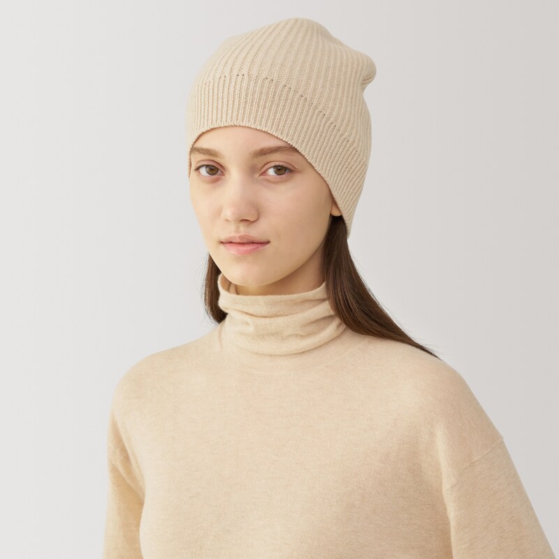 自然のまんまの色 カシミヤニットキャップ | 無印良品