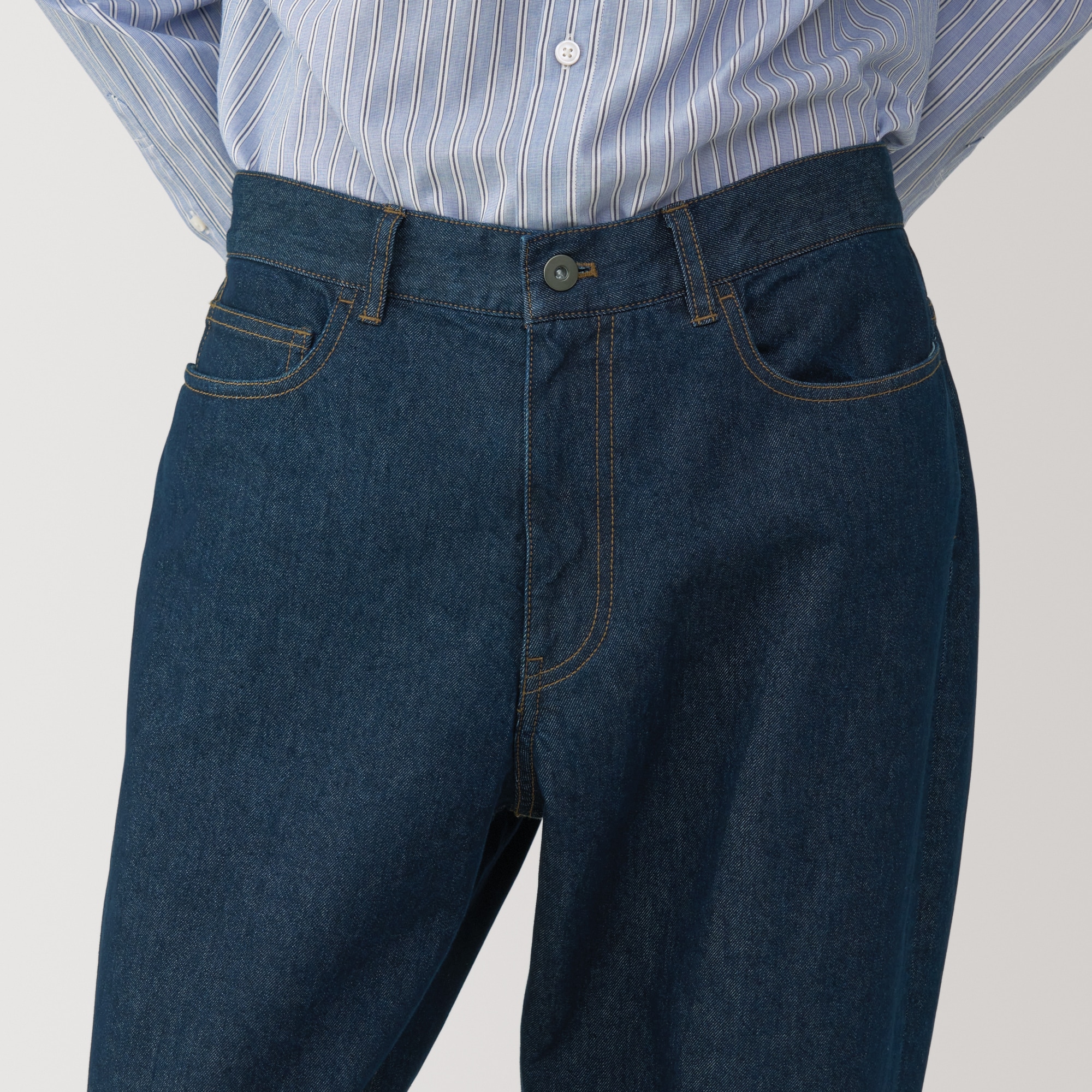 紳士　和紙混デニム５ポケットパンツ