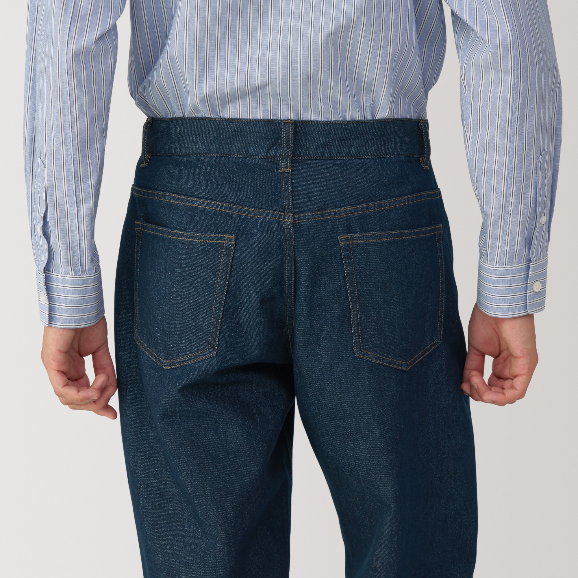 紳士　和紙混デニム５ポケットパンツ