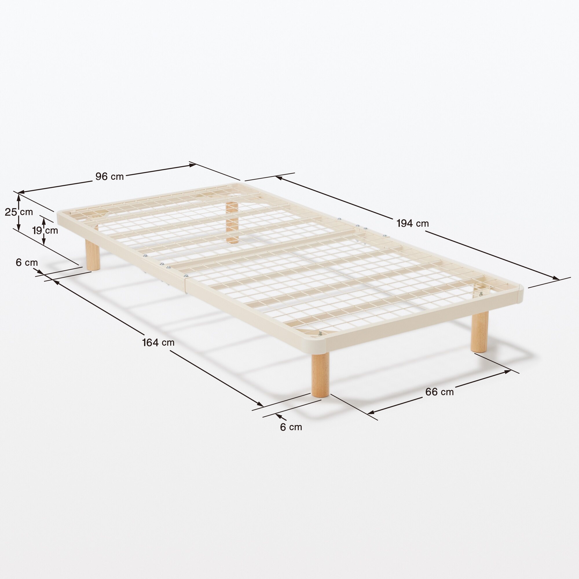 スチールベッドフレーム　シングル