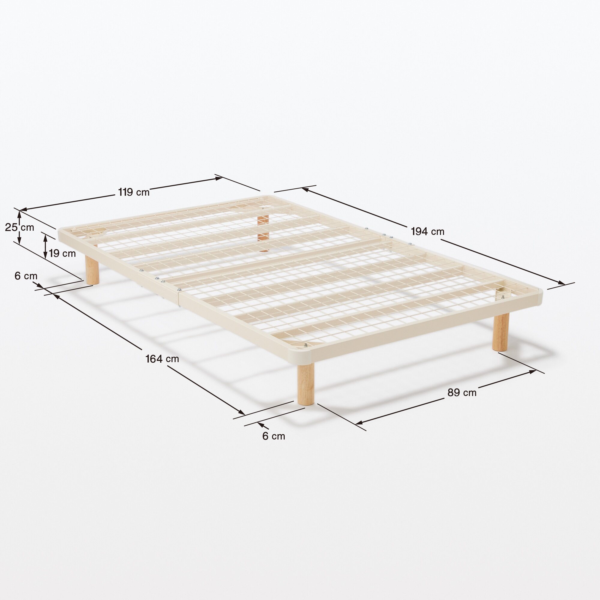 スチールベッドフレーム　セミダブル