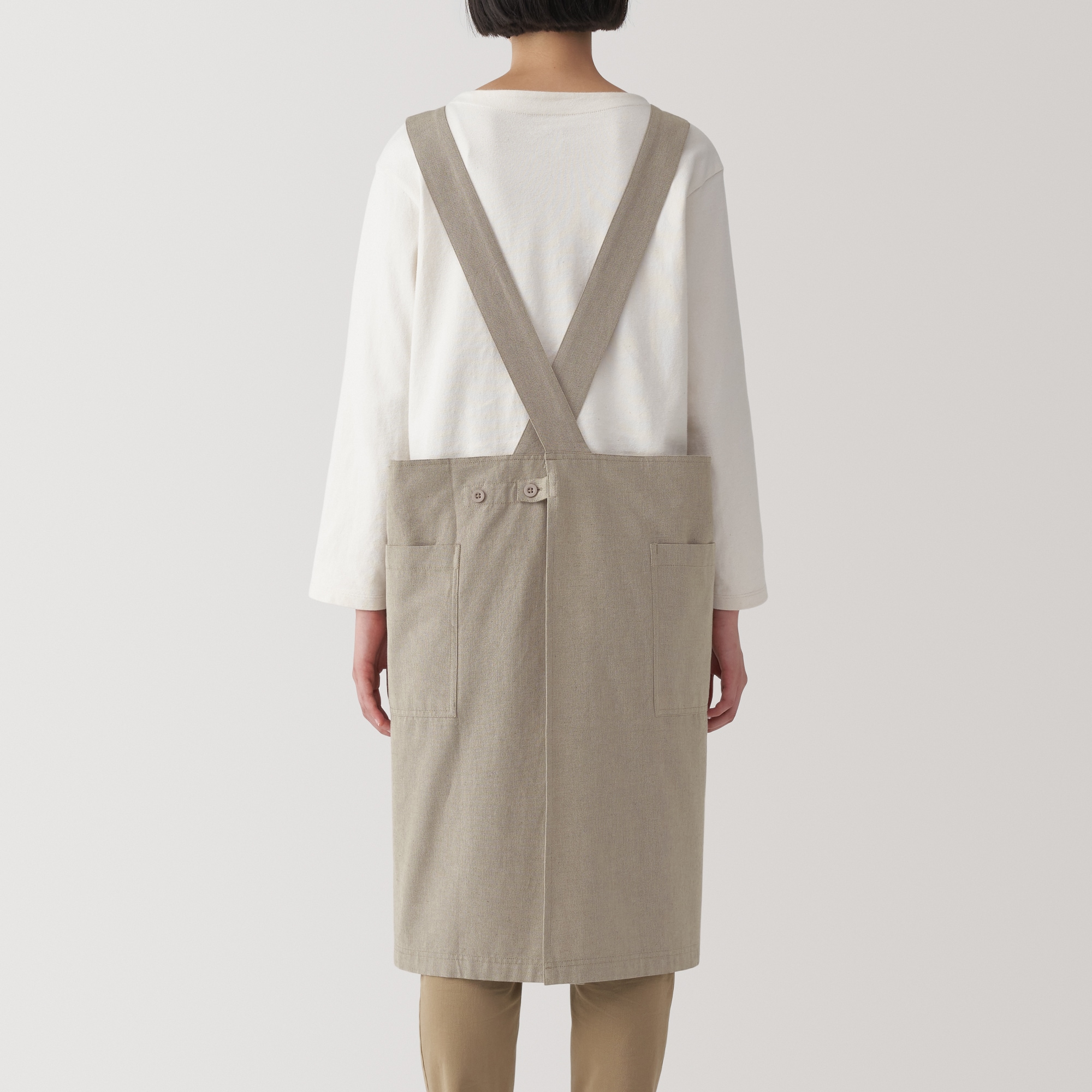 綿平織　ワークエプロン