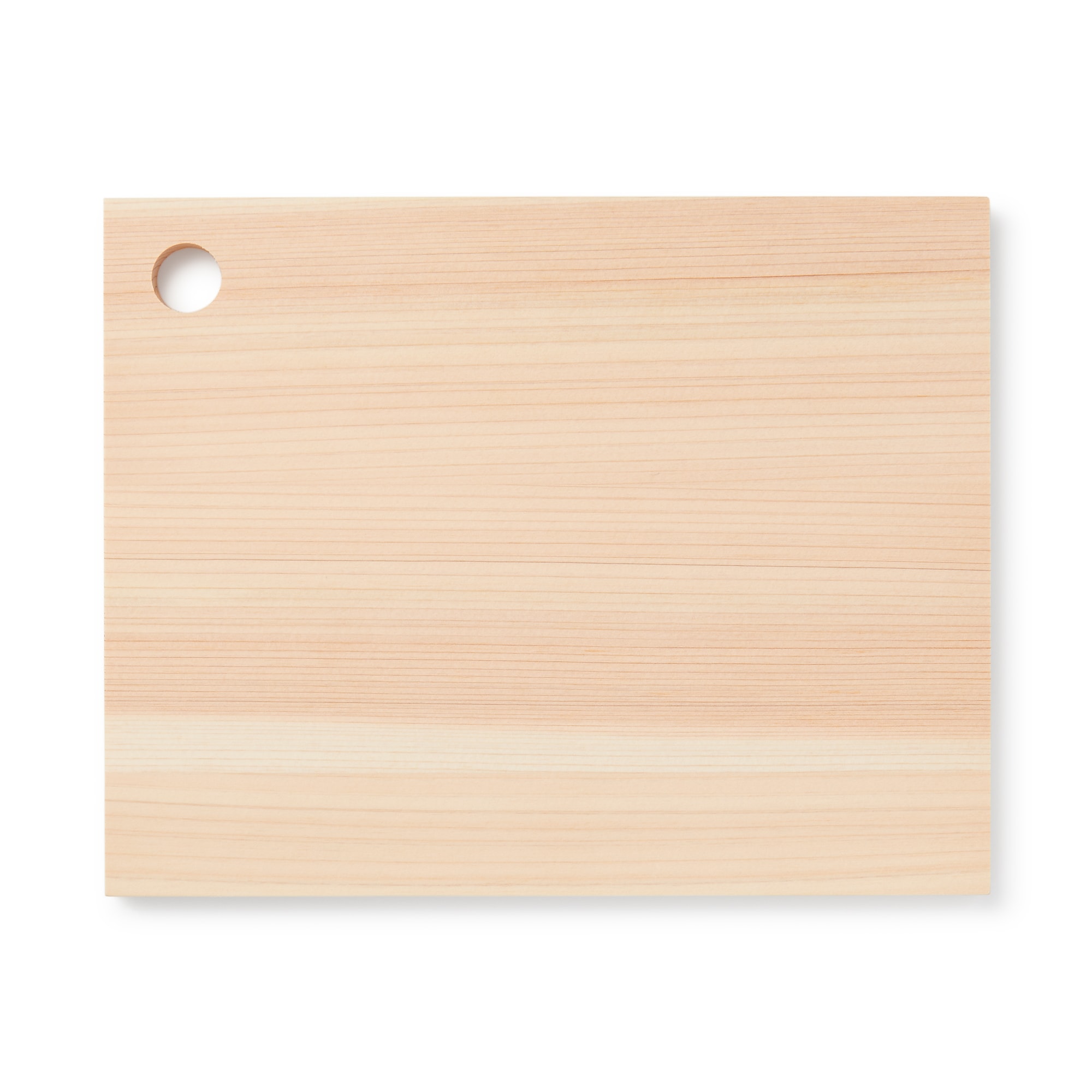 ひのき調理板・薄型・小　フック穴付き