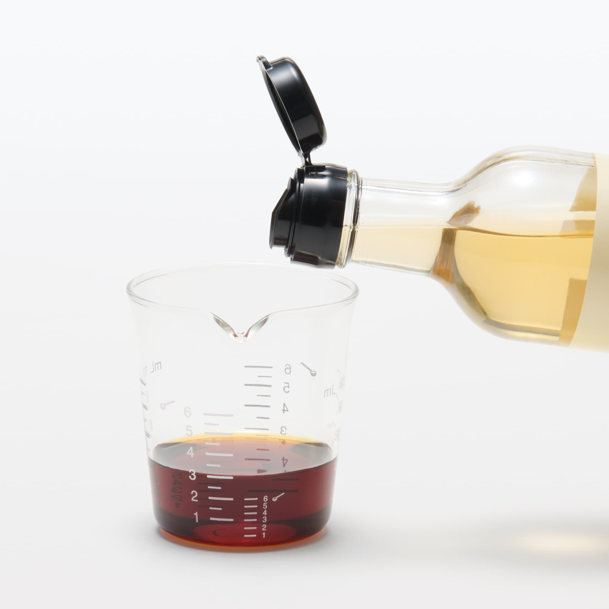 耐熱ガラス　メジャーカップ　大さじ／小さじ計量メモリ付き