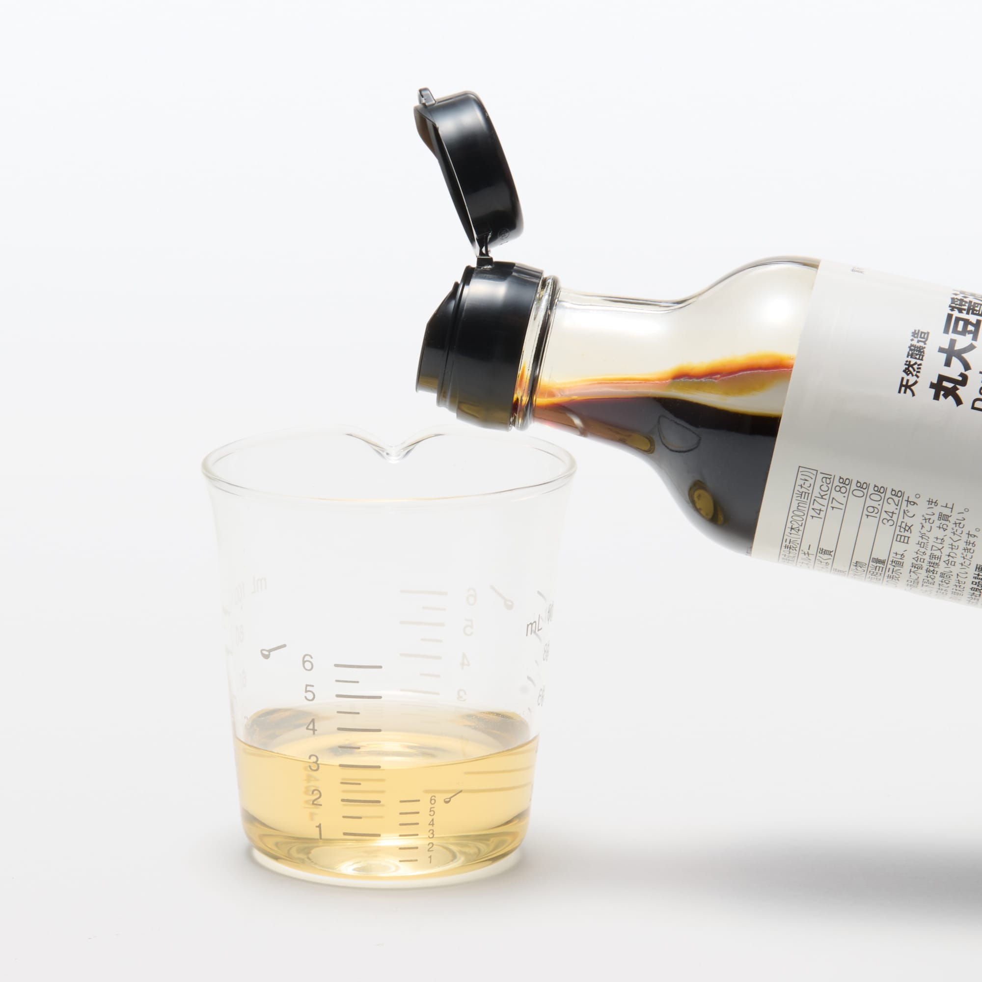 耐熱ガラス　メジャーカップ　大さじ／小さじ計量メモリ付き
