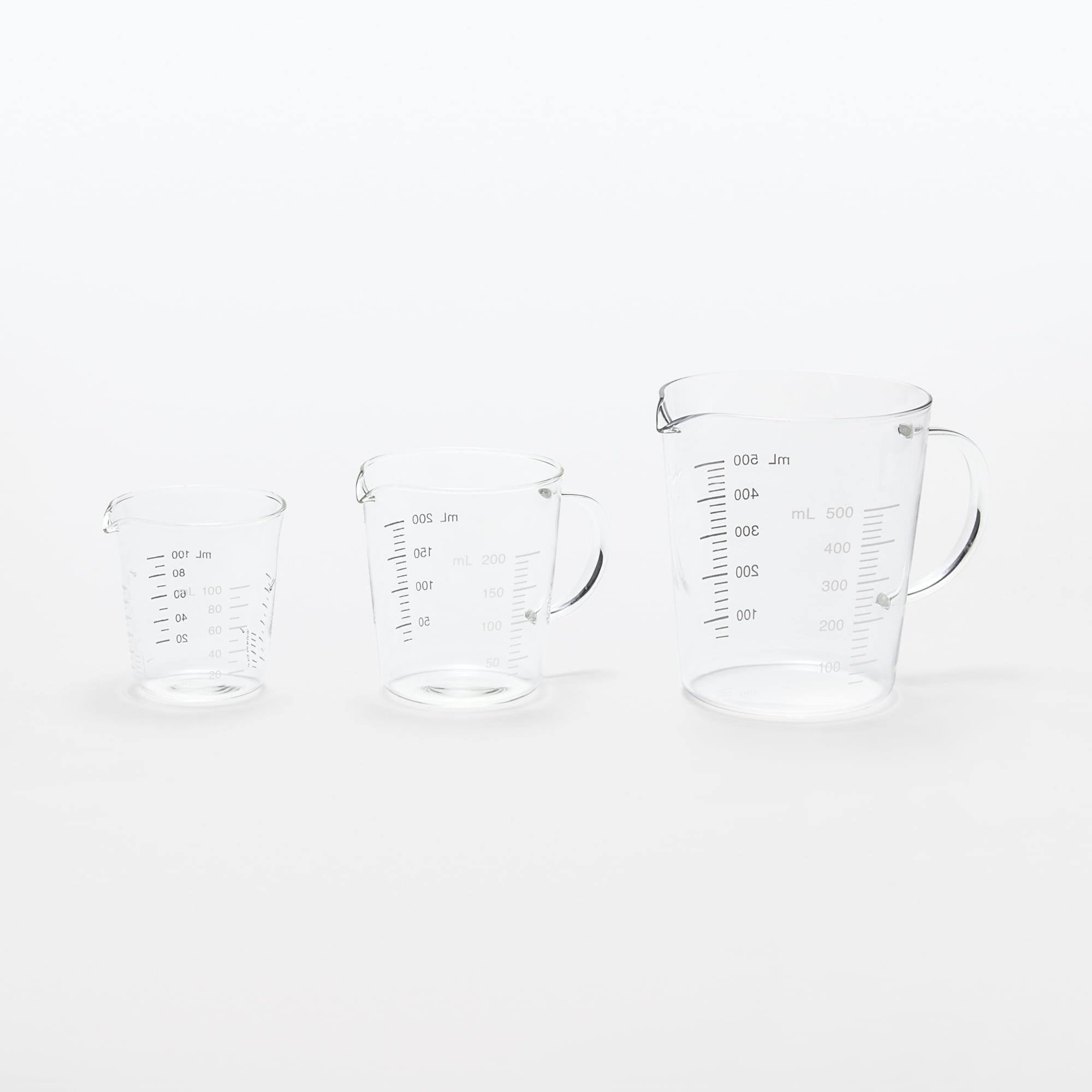 耐熱ガラス　メジャーカップ　大さじ／小さじ計量メモリ付き