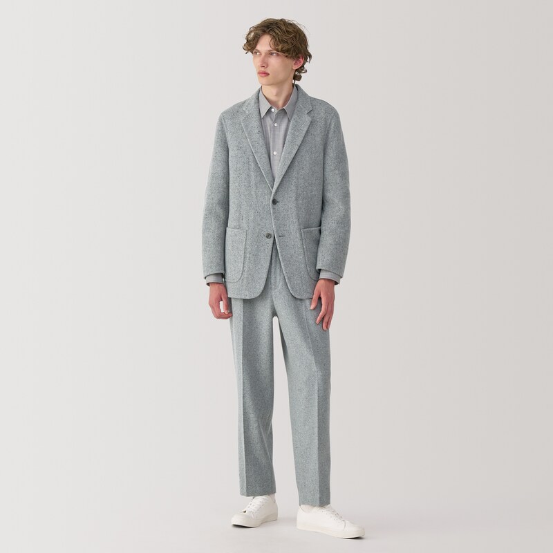 紳士 カシミヤ混タックパンツ | 無印良品