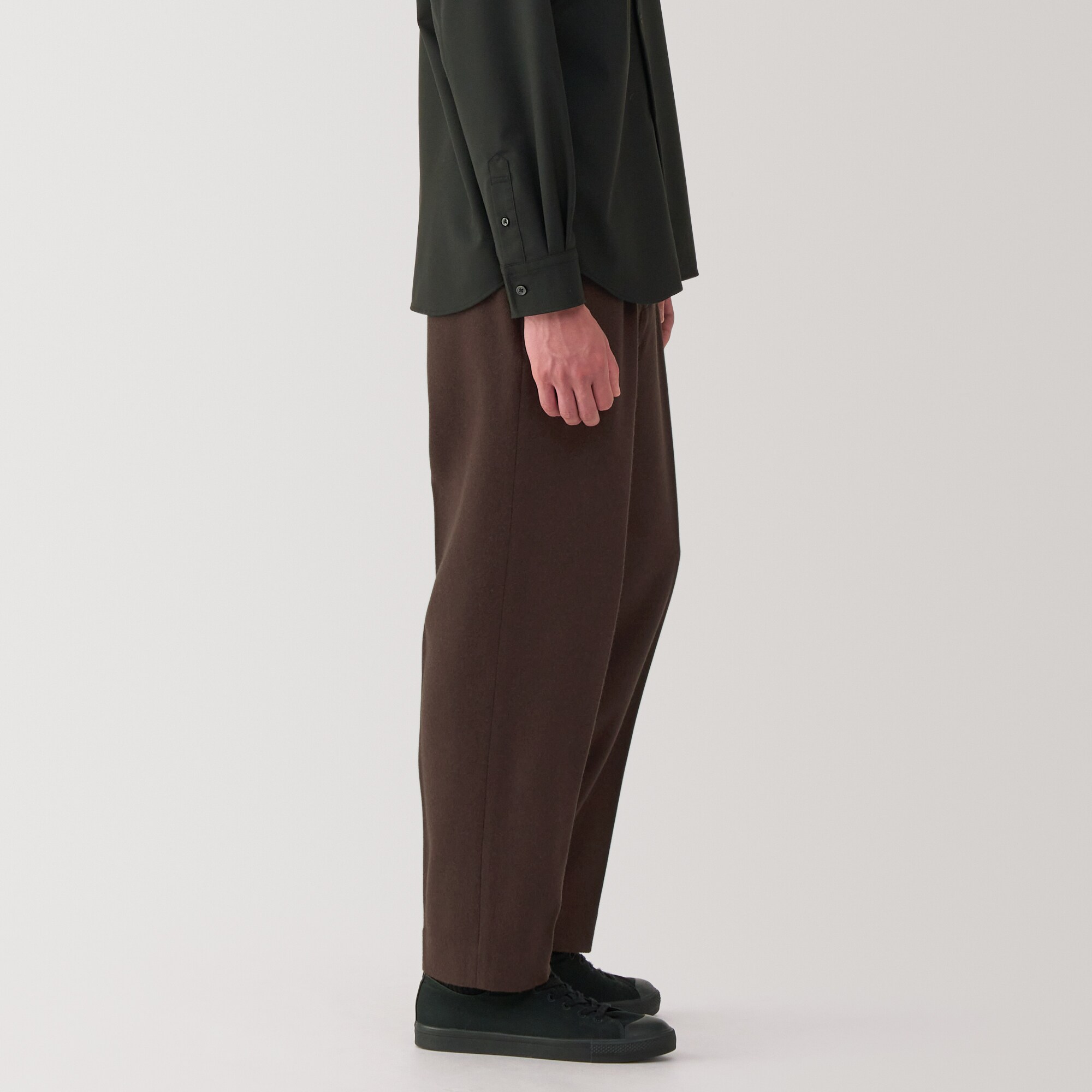紳士 カシミヤ混タックパンツ | 無印良品