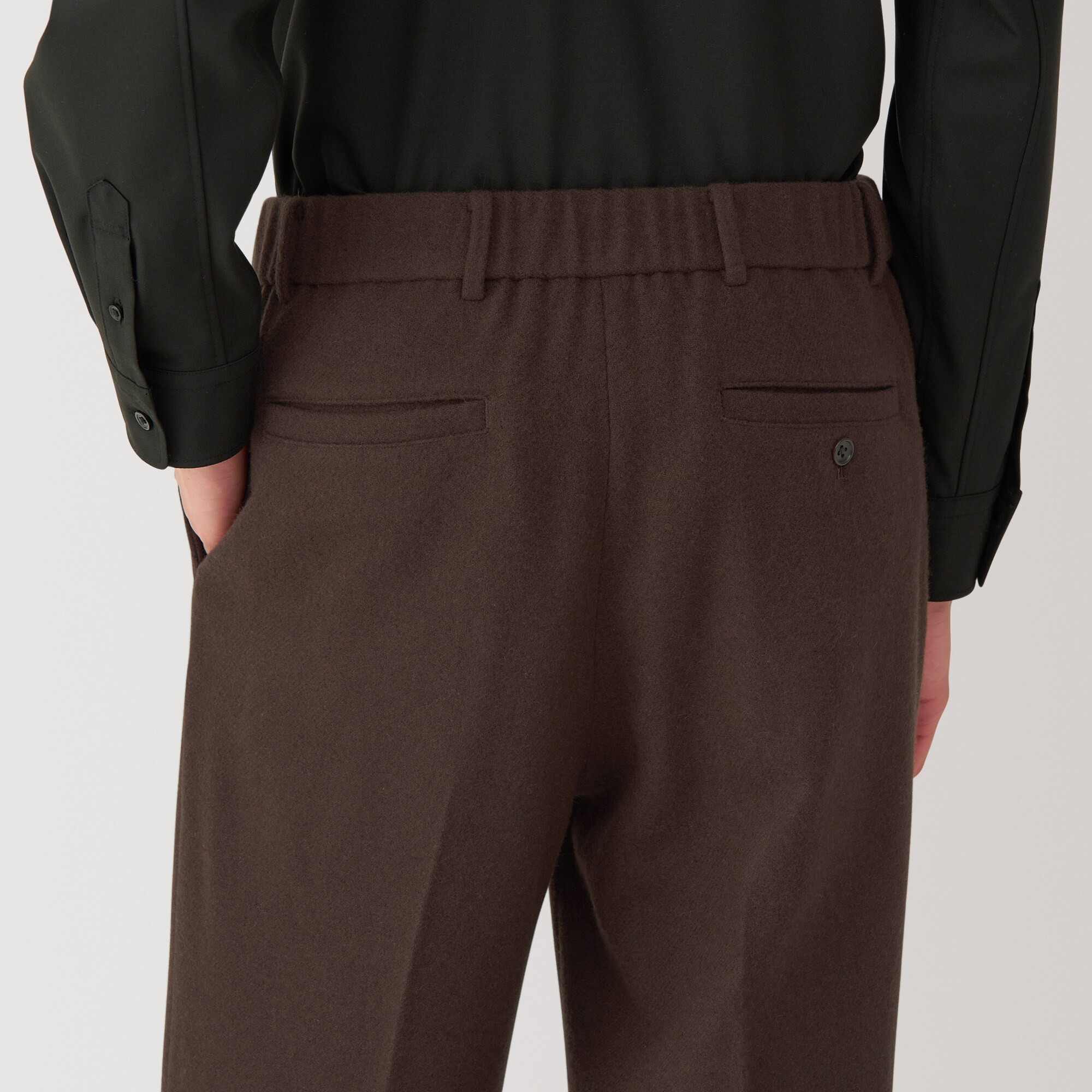 紳士 カシミヤ混タックパンツ | 無印良品