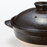 萬古焼　土鍋　黒釉