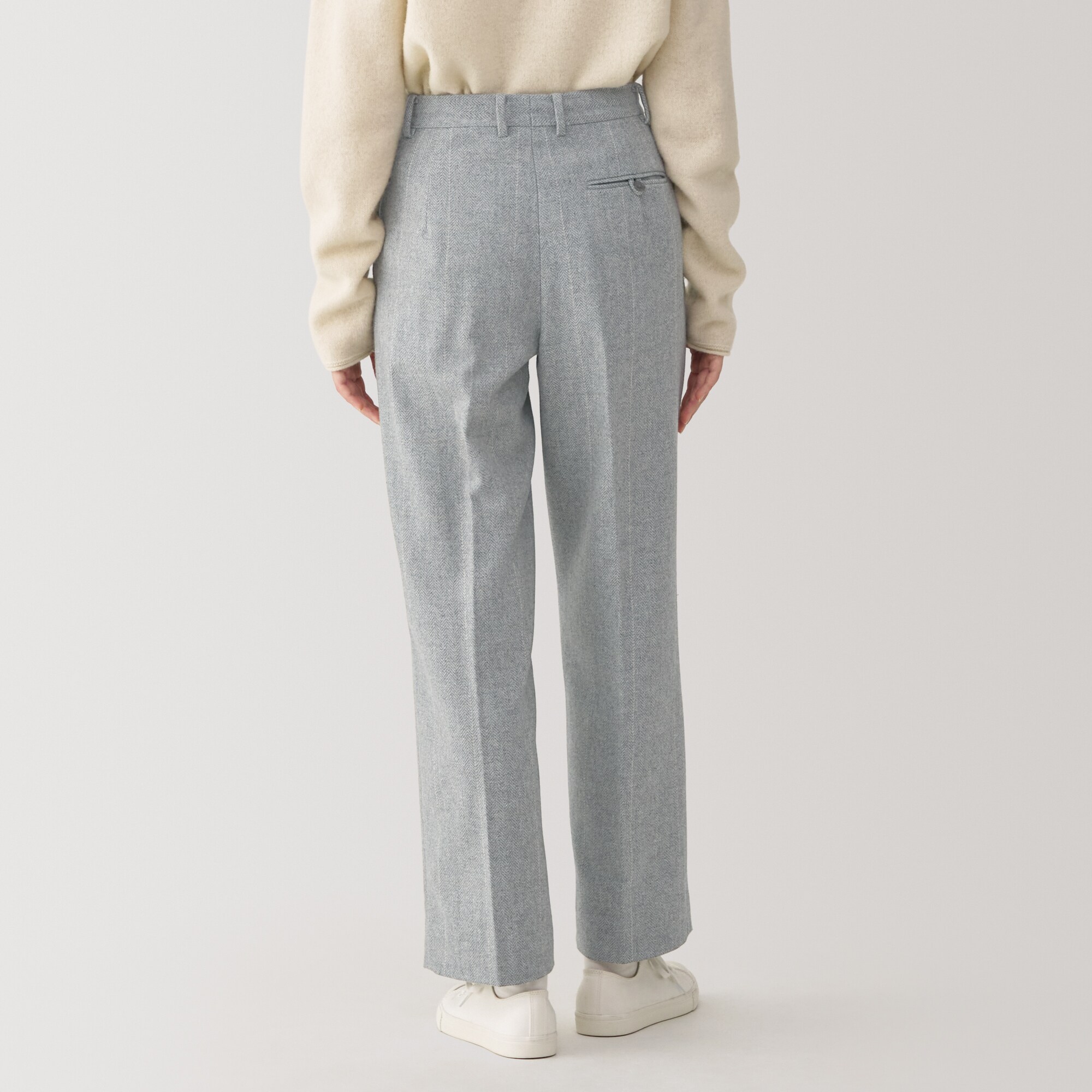 婦人　ウール混ストレートパンツ