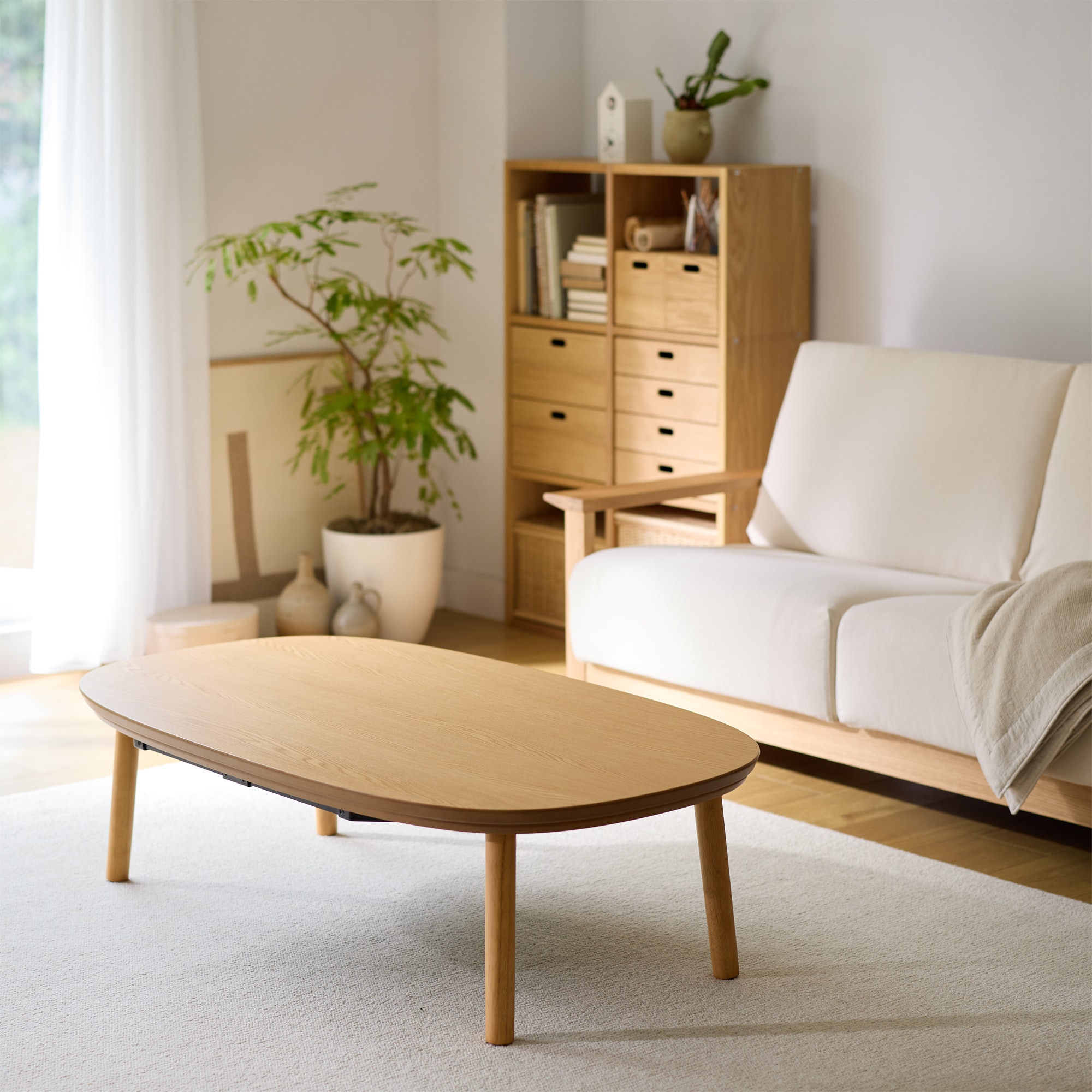 こたつにもなるローテーブル　大